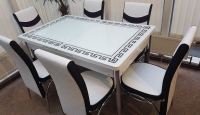 3D asztal garnitúra -  White and Black