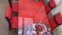 3D asztal garnitúra - Red Rose