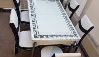 3D asztal garnitúra -  White and Black