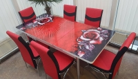 3D asztal garnitúra - Red Rose